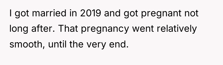 I got married in 2019 and got pregnant not long...