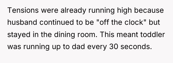 Tensions were already running high because husband continued to be...