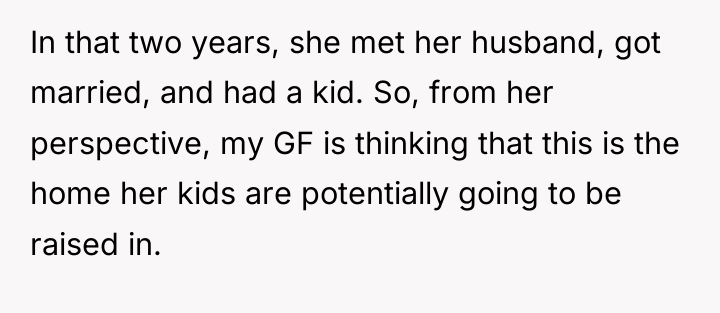 In that two years, she met her husband, got married,...