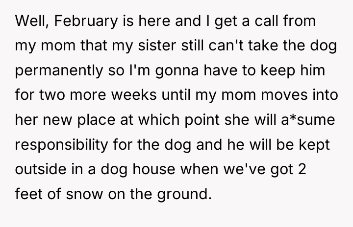 Well, February is here and I get a call from...