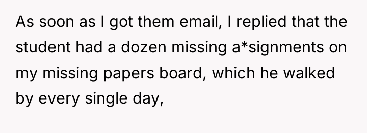 As soon as I got them email, I replied that...