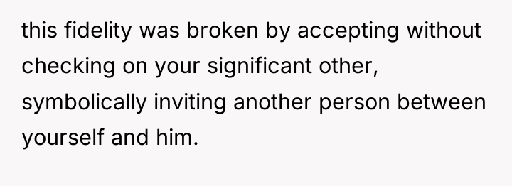 this fidelity was broken by accepting without checking on your...