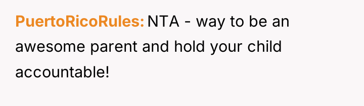 PuertoRicoRules NTA - way to be an awesome parent and...