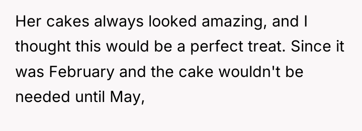 Her cakes always looked amazing, and I thought this would...