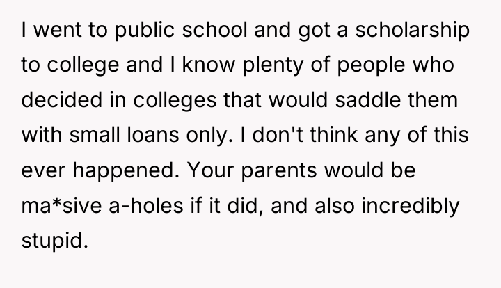 I went to public school and got a scholarship to...