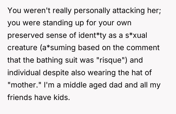 You weren't really personally attacking her; you were standing up...