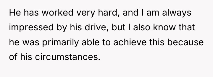 He has worked very hard, and I am always impressed...