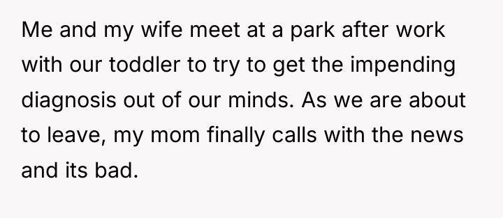 Me and my wife meet at a park after work...