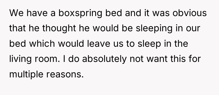 We have a boxspring bed and it was obvious that...