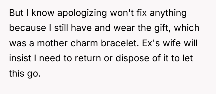 But I know apologizing won't fix anything because I still...