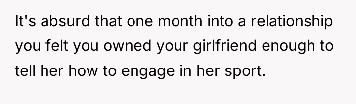 It's absurd that one month into a relationship you felt...