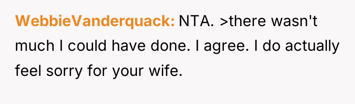 WebbieVanderquack NTA. >there wasn't much I could have done. I...