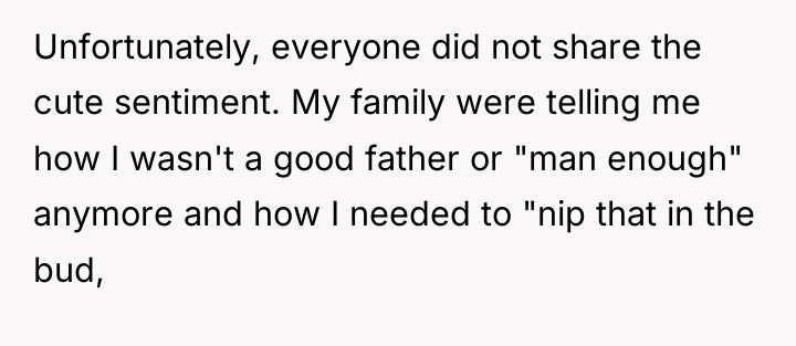 Unfortunately, everyone did not share the cute sentiment. My family...