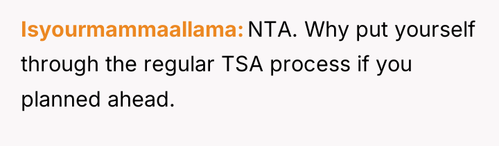 Isyourmammaallama NTA. Why put yourself through the regular TSA process...