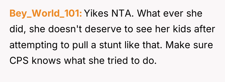 Bey_World_101 Yikes NTA. What ever she did, she doesn't deserve...