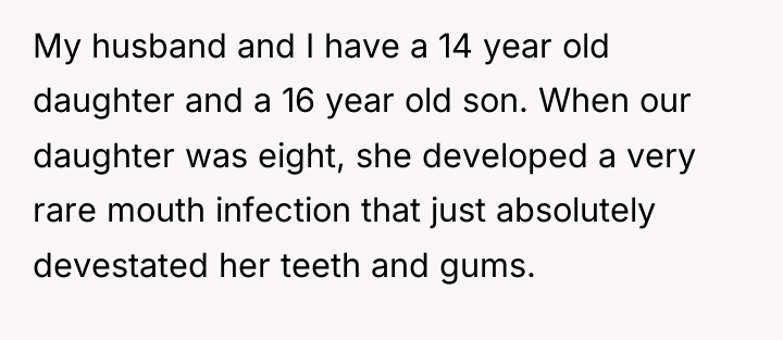 My husband and I have a 14 year old daughter...