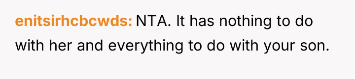 enitsirhcbcwds NTA. It has nothing to do with her and...