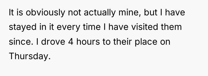 It is obviously not actually mine, but I have stayed...