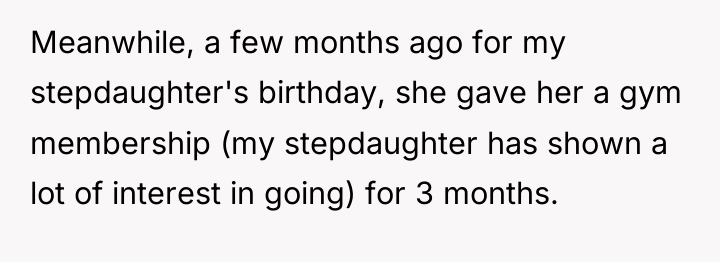 Meanwhile, a few months ago for my stepdaughter's birthday, she...