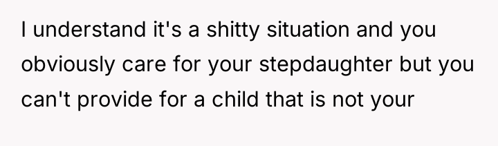 I understand it's a shitty situation and you obviously care...