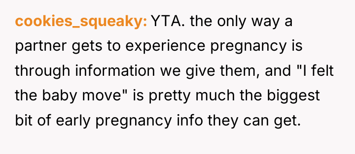 cookies_squeaky YTA. the only way a partner gets to experience...