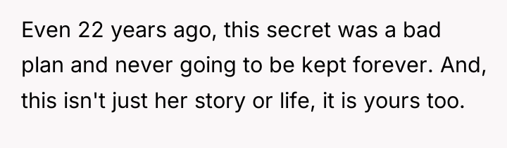 Even 22 years ago, this secret was a bad plan...