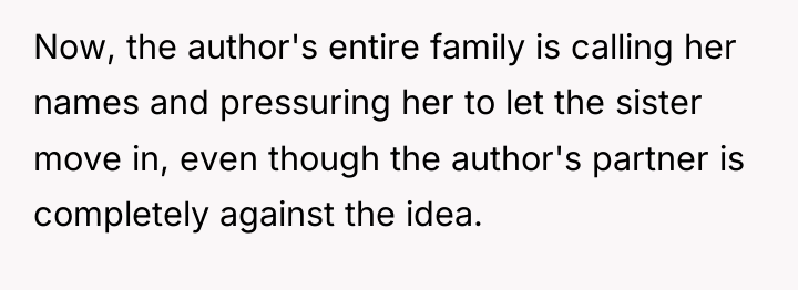 Now, the author's entire family is calling her names and...