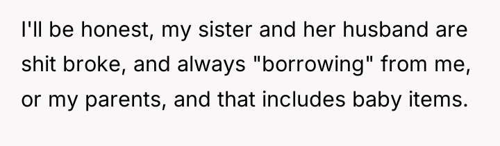I'll be honest, my sister and her husband are shit...