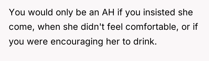 You would only be an AH if you insisted she...
