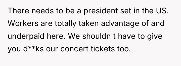 There needs to be a president set in the US....
