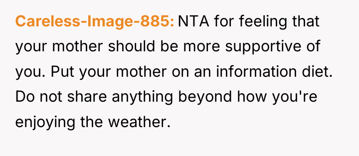 Careless-Image-885 NTA for feeling that your mother should be more...