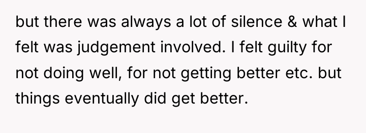but there was always a lot of silence & what...