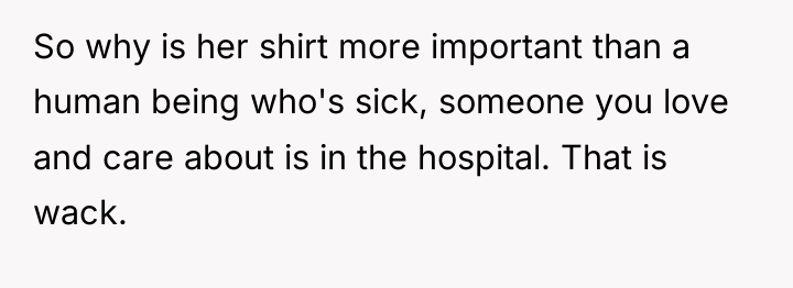 So why is her shirt more important than a human...