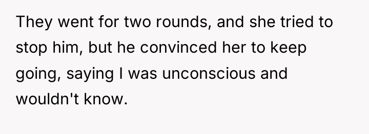 They went for two rounds, and she tried to stop...