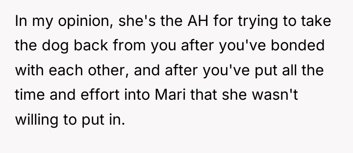 In my opinion, she's the AH for trying to take...