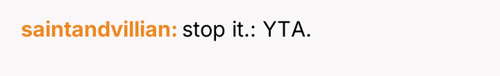 saintandvillian stop it.: YTA.