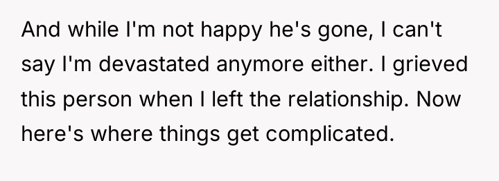 And while I'm not happy he's gone, I can't say...