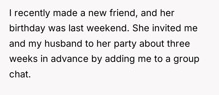 I recently made a new friend, and her birthday was...