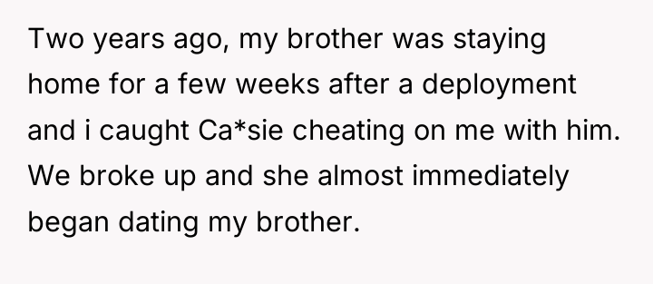Two years ago, my brother was staying home for a...
