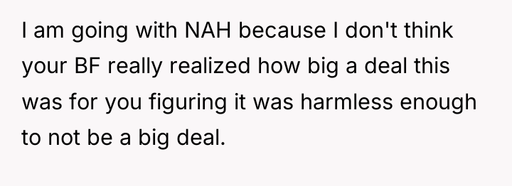 I am going with NAH because I don't think your...
