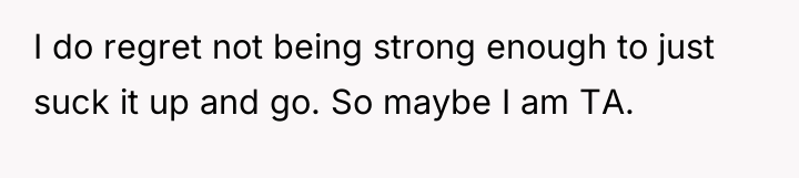 I do regret not being strong enough to just suck...