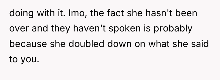 doing with it. Imo, the fact she hasn't been over...