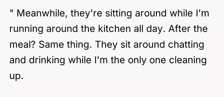 " Meanwhile, they're sitting around while I'm running around the...