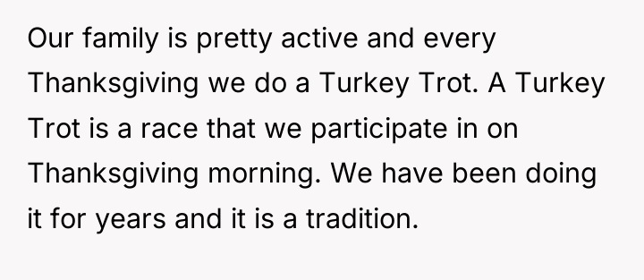 Our family is pretty active and every Thanksgiving we do...