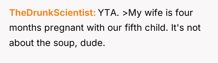 TheDrunkScientist YTA. >My wife is four months pregnant with our...