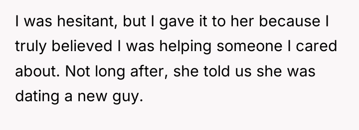 I was hesitant, but I gave it to her because...
