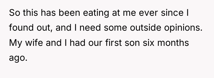 So this has been eating at me ever since I...