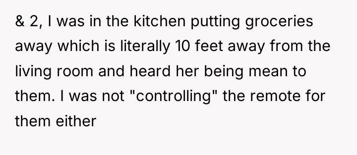 & 2, I was in the kitchen putting groceries away...