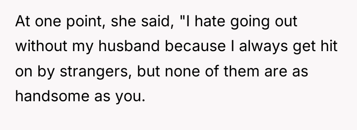 At one point, she said, "I hate going out without...