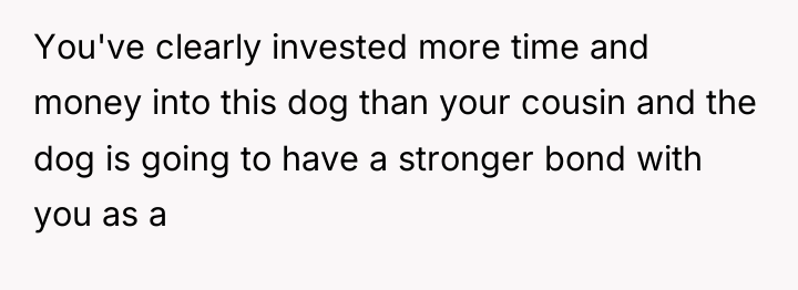 You've clearly invested more time and money into this dog...